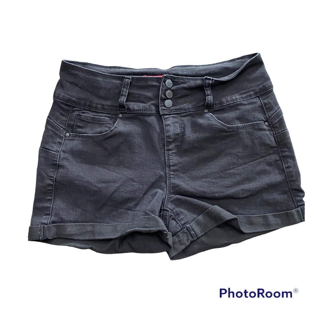 Wax Jean Black Denim Jean Shorts
